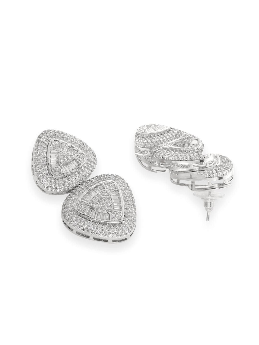 Soft Curve Triad American Diamond Zirconia Drops