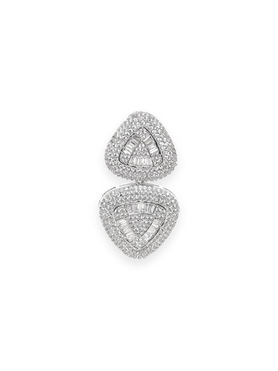 Soft Curve Triad American Diamond Zirconia Drops
