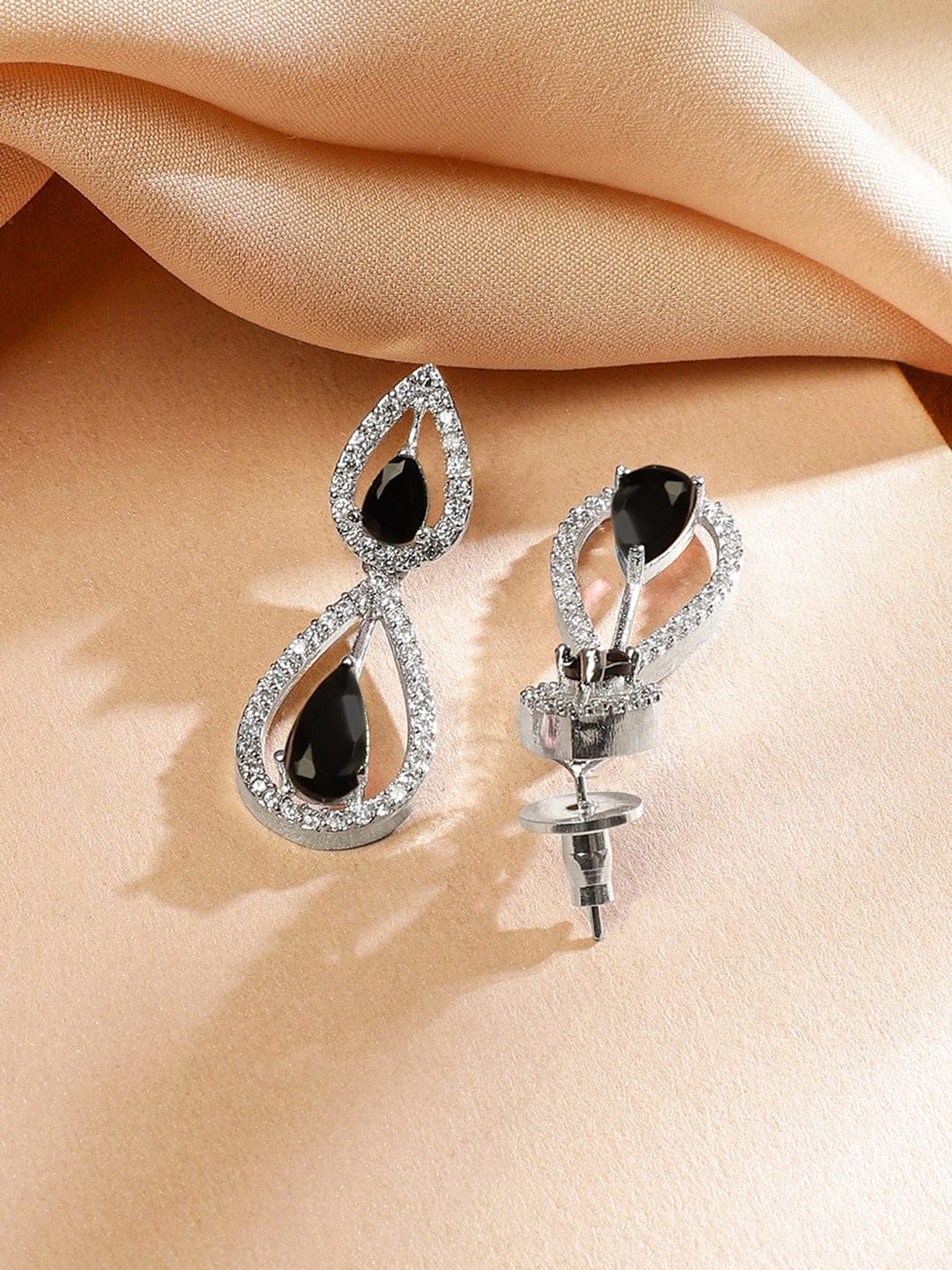 American Diamond Zirconia Black Onyx Necklace Set