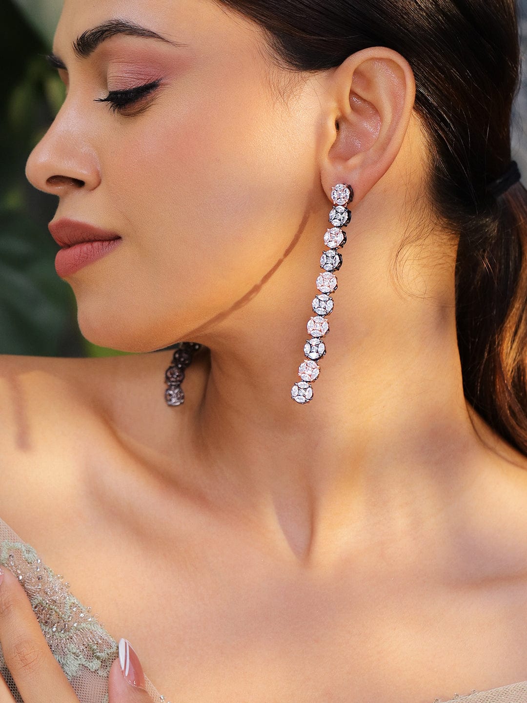 Glitter Trail Drop Earrings