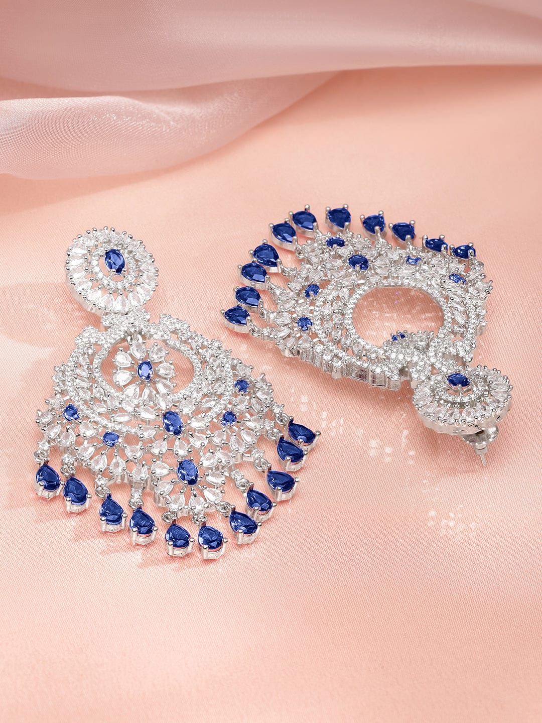 Royal Blue Sapphire Starlight Chandelier Earrings