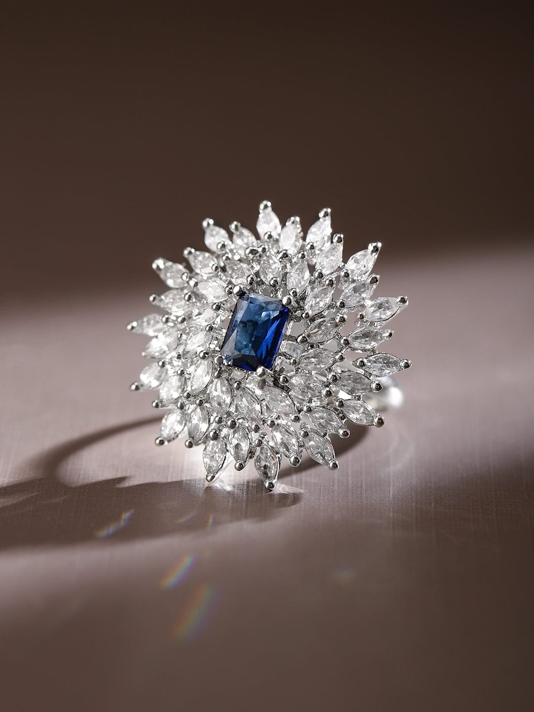 Blue America Diamond Zirconia Ring