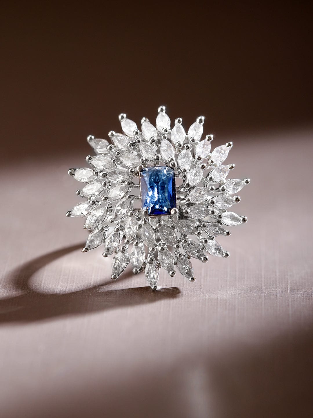 Blue America Diamond Zirconia Ring