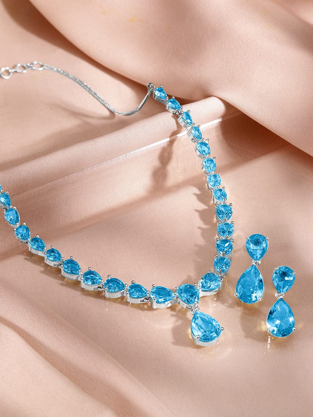 Blue Topaz Necklace Set