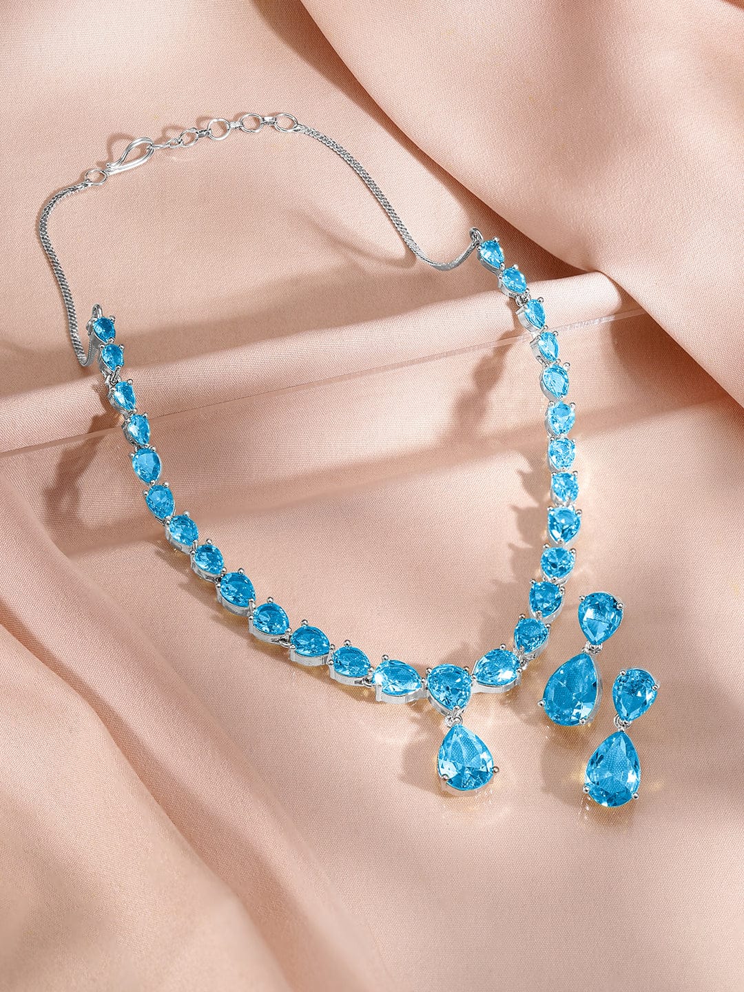Blue Topaz Necklace Set
