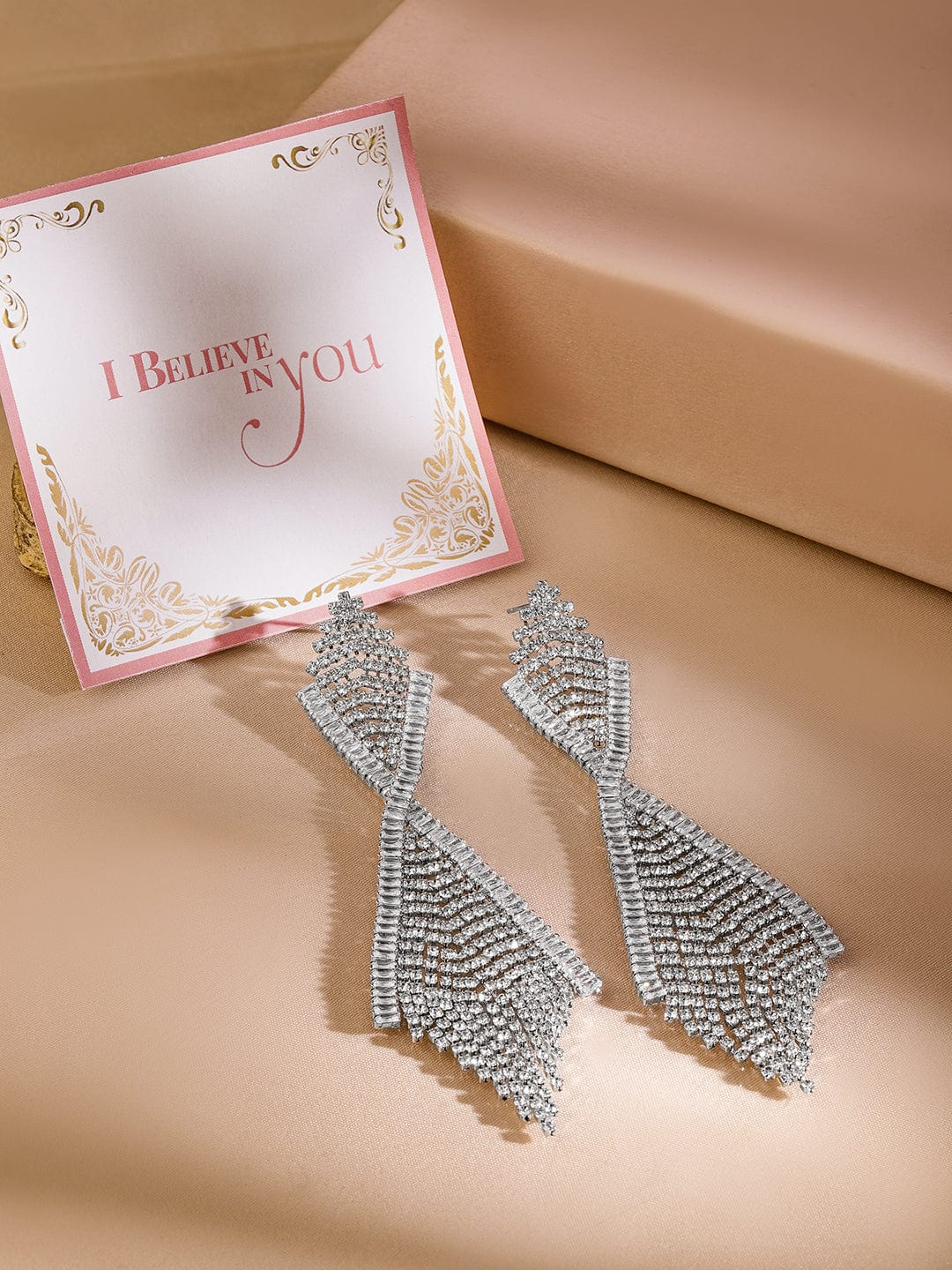 Designer Edge Multistrand American Diamond Zirconia Earrings