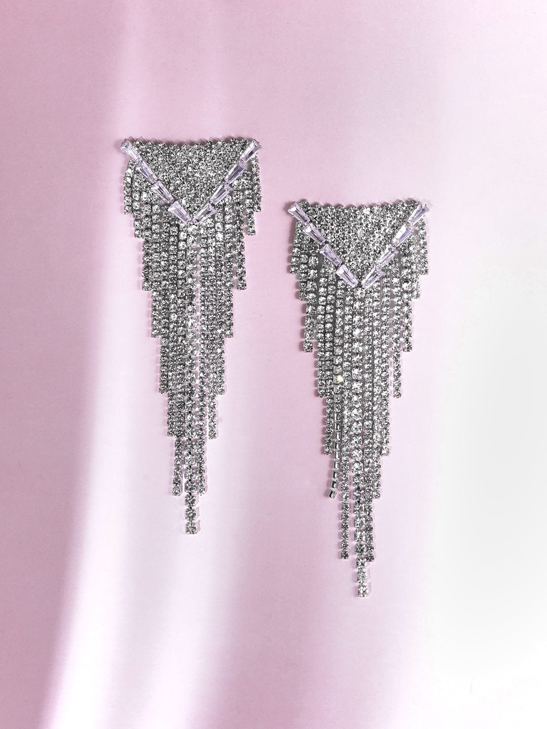 Designer Edge Multistrand American Diamond Zirconia Danglers