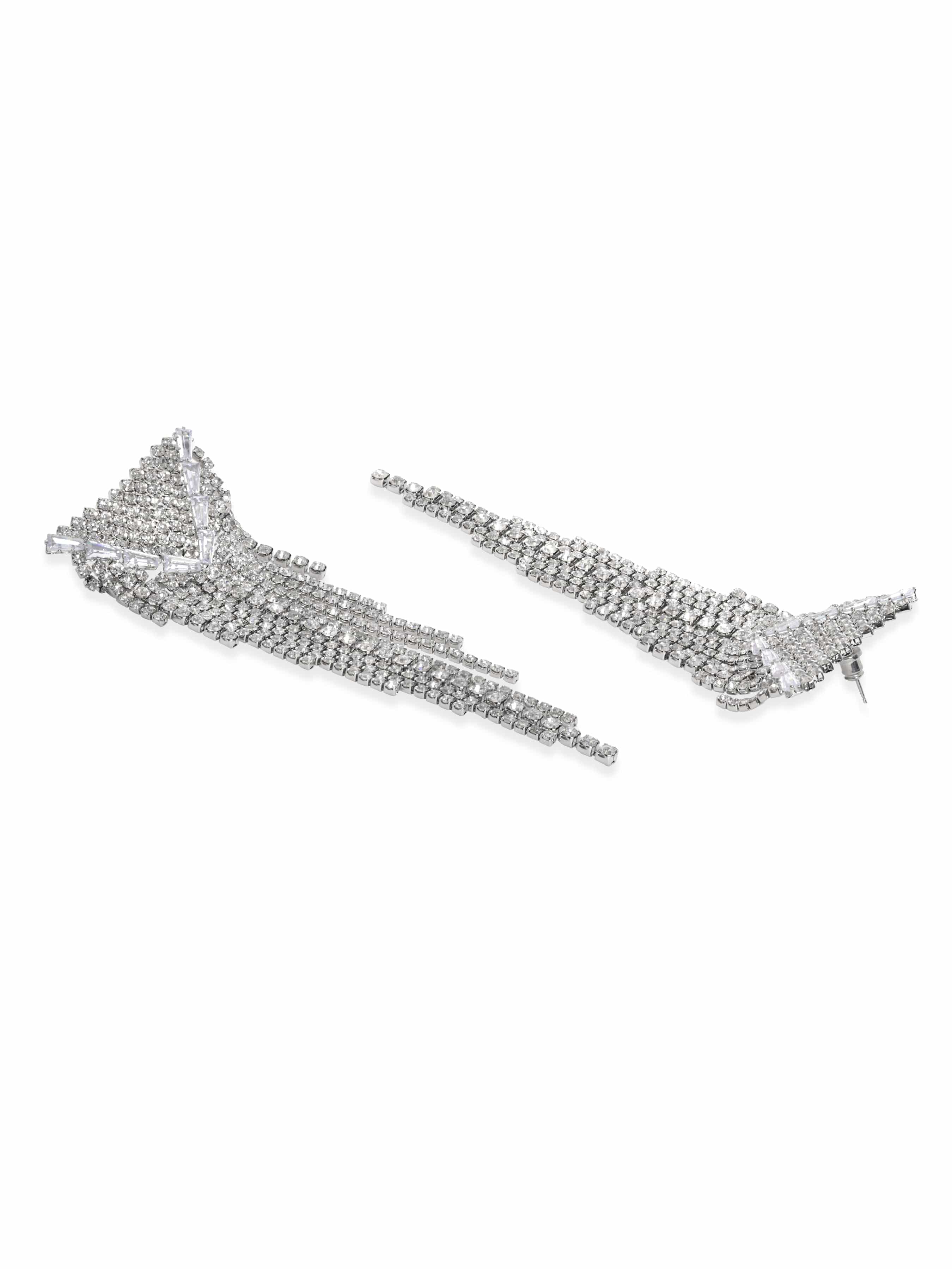 Designer Edge Multistrand American Diamond Zirconia Danglers