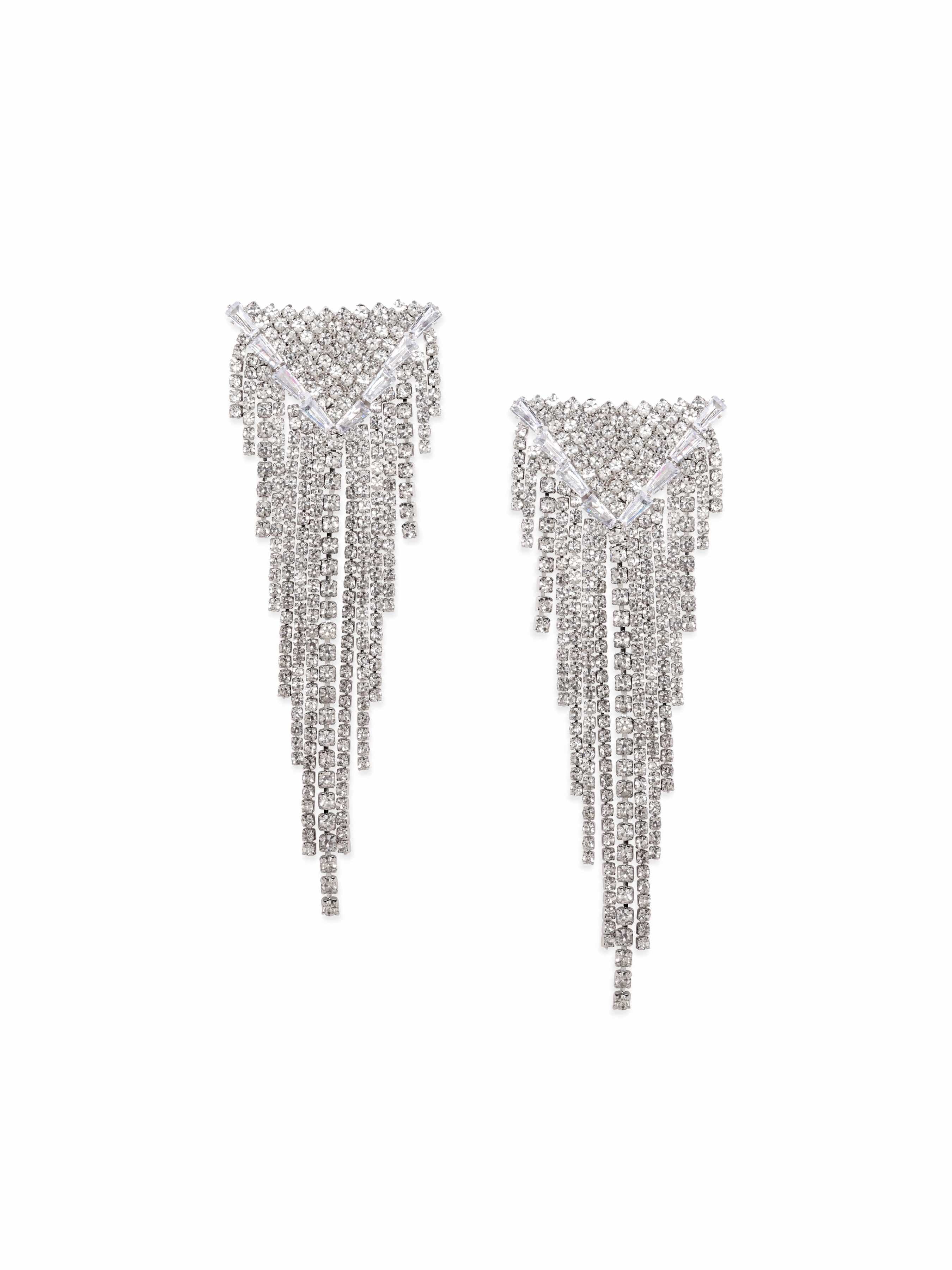 Designer Edge Multistrand American Diamond Zirconia Danglers