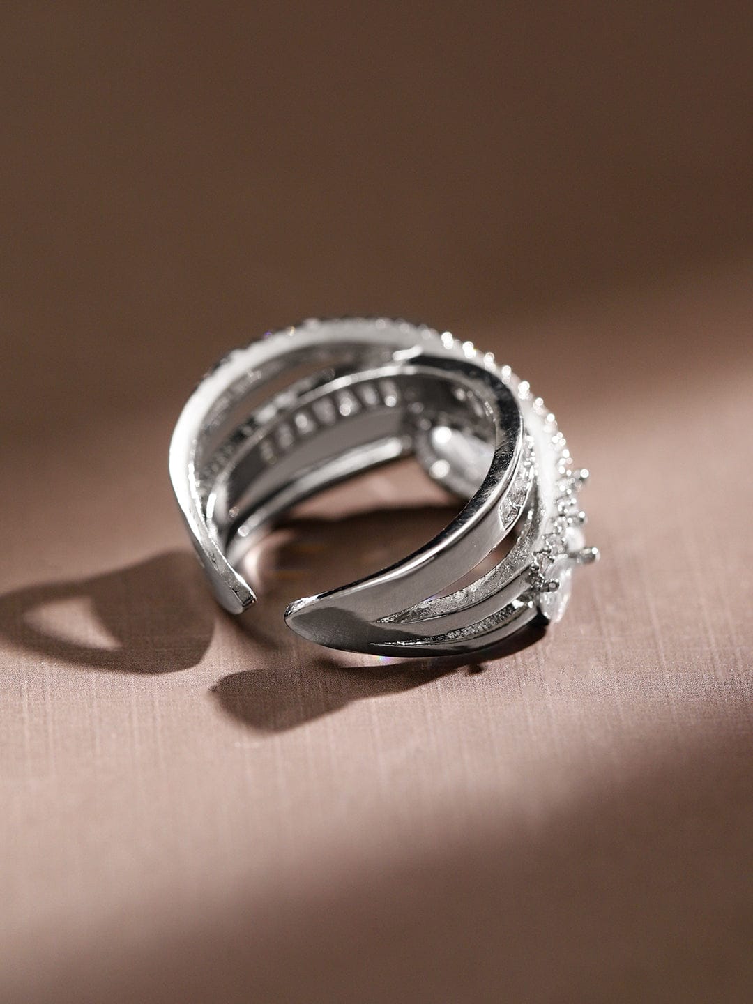 American Diamond Zirconia Silver Ring