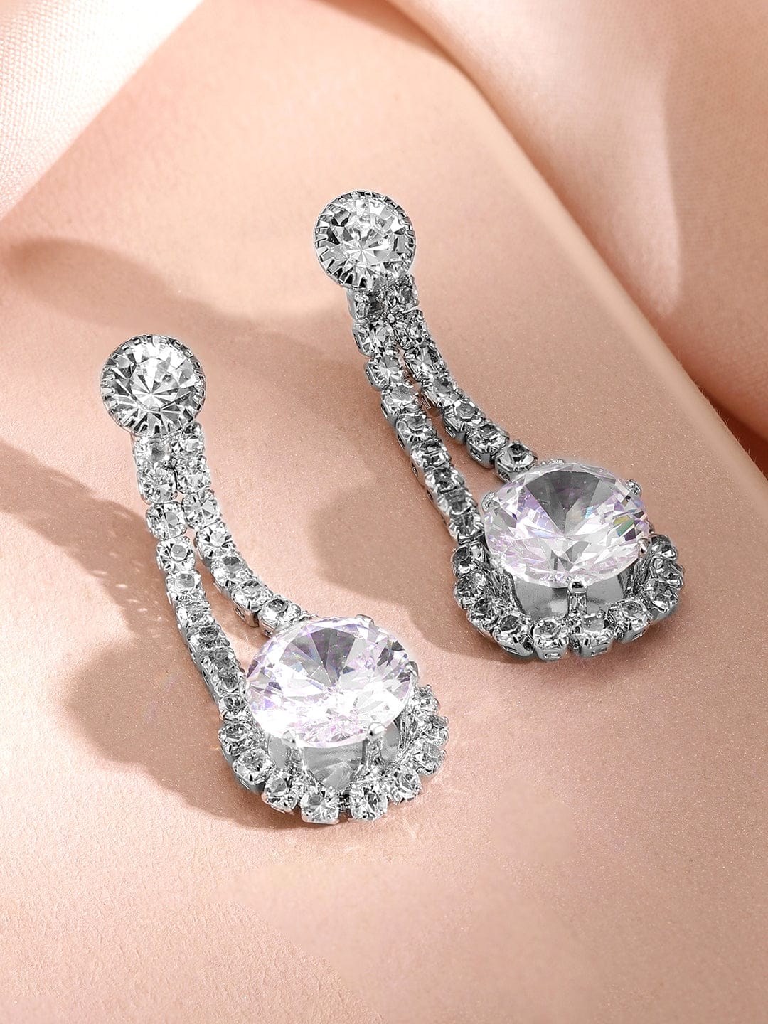 American Diamond Zirconia Crystal Necklace Set