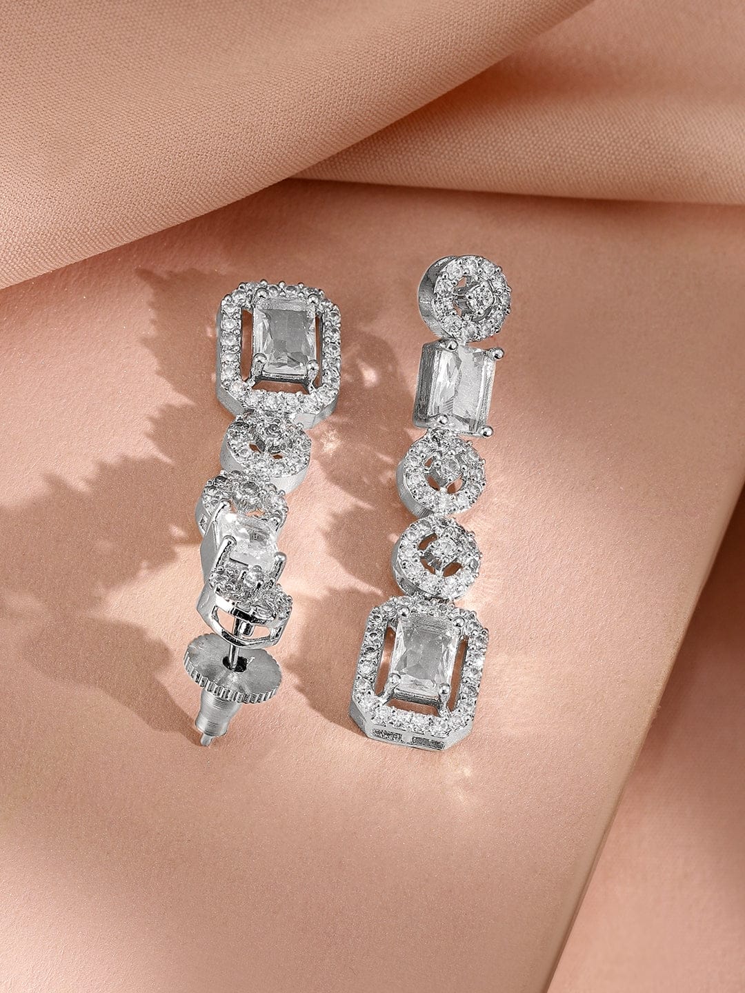 White Cubic American Diamond Zirconia Necklace Set