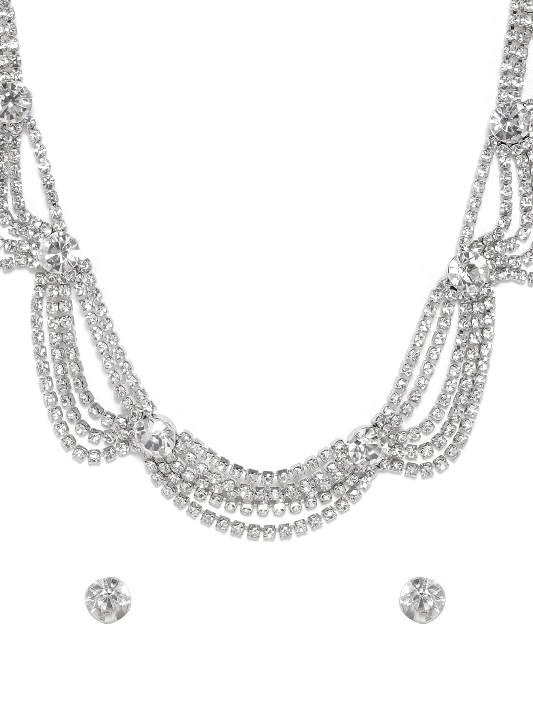American Diamond Zirconia Necklace Set