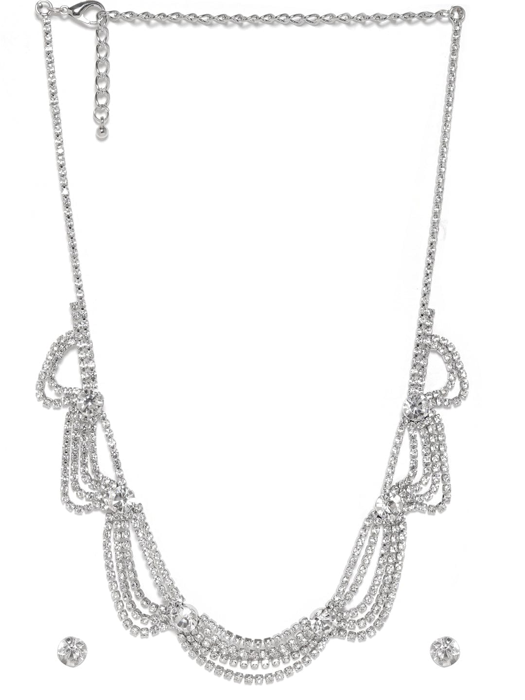 American Diamond Zirconia Necklace Set