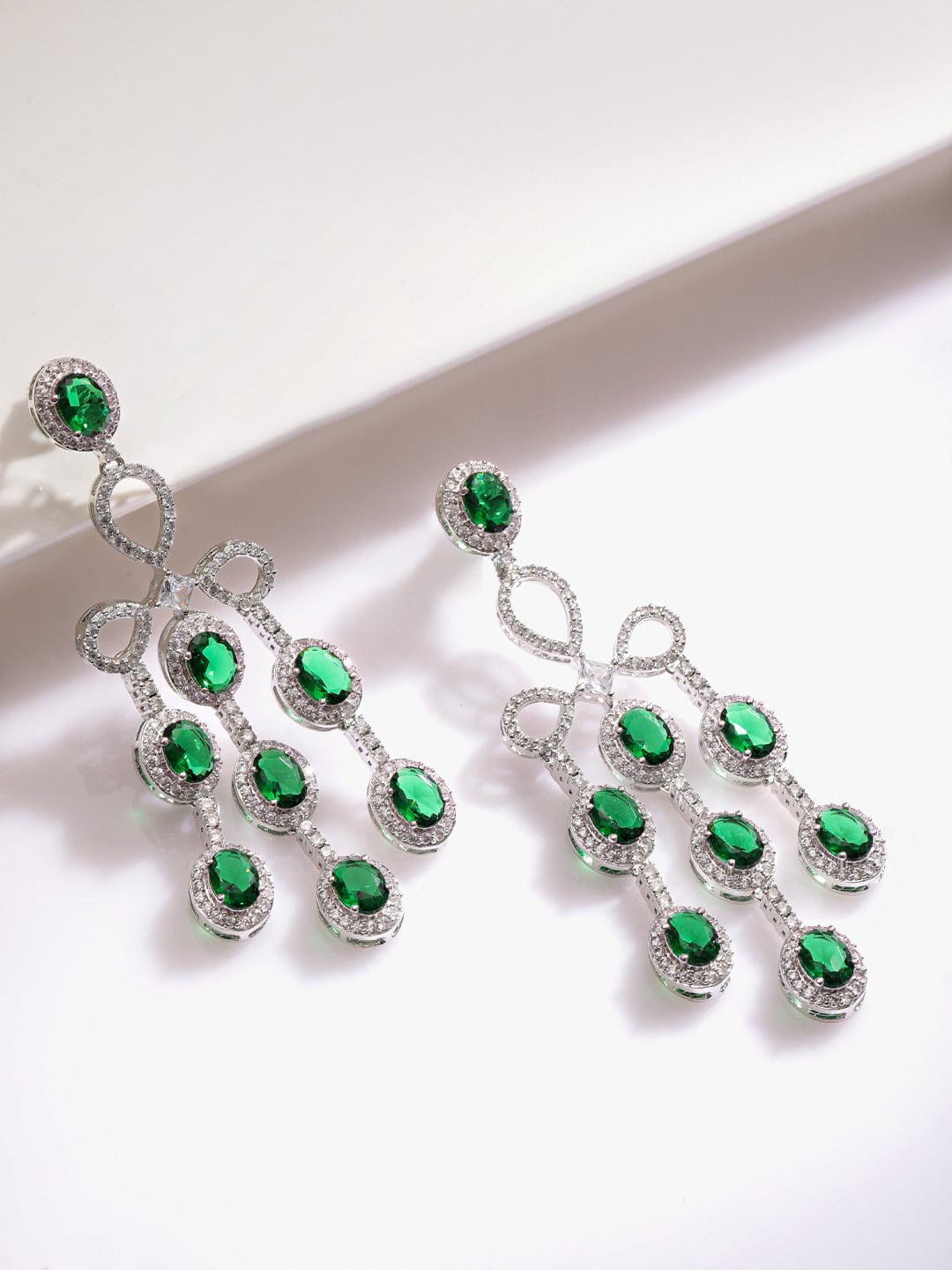 Modern Emerald Luxe Drops Earrings