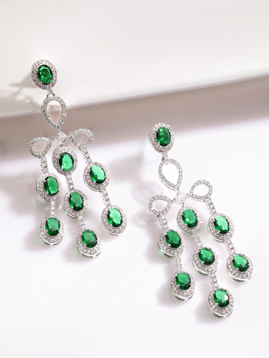 Modern Emerald Luxe Drops Earrings
