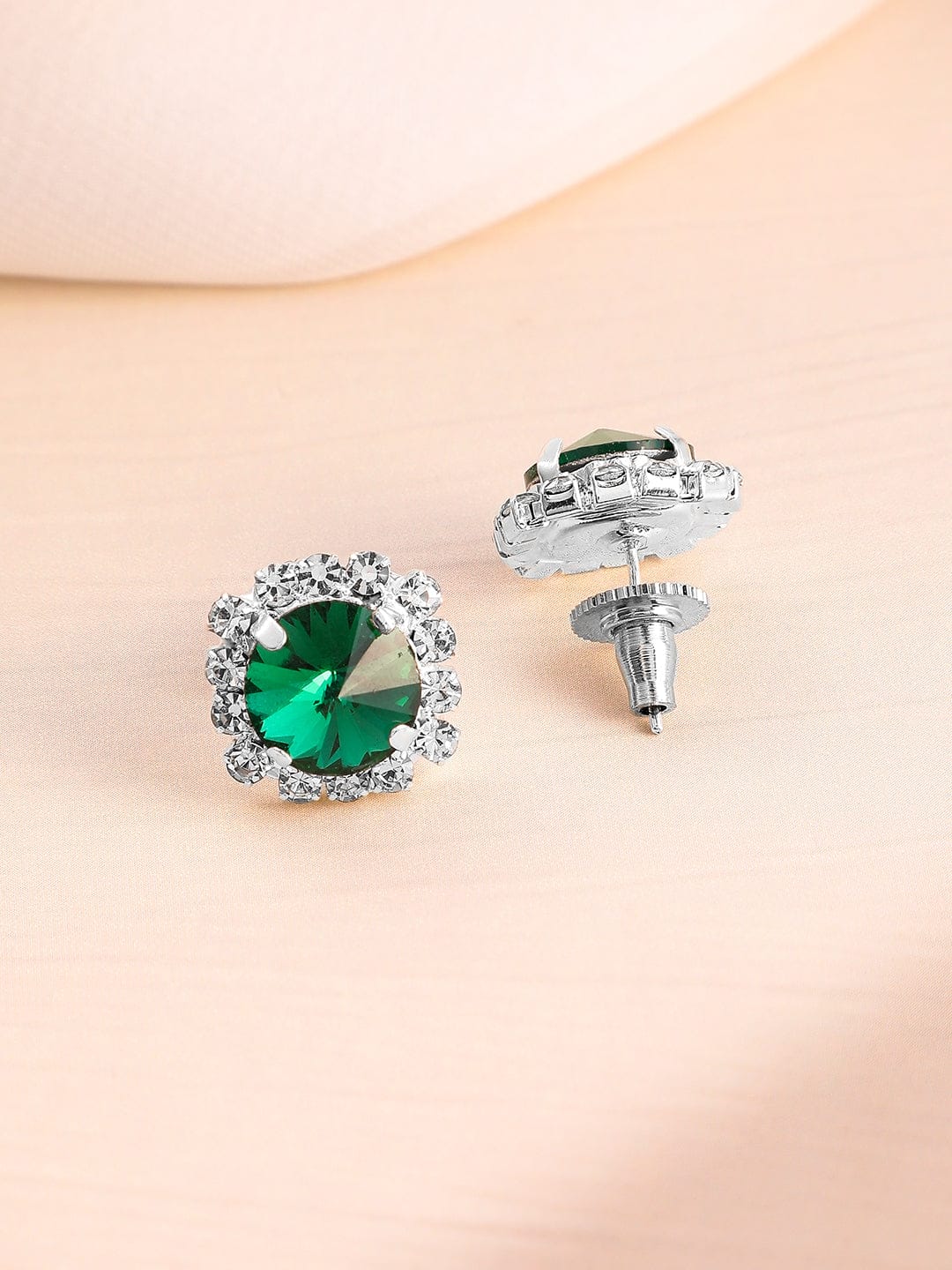 American Diamond Zirconia Emerald Choker Set