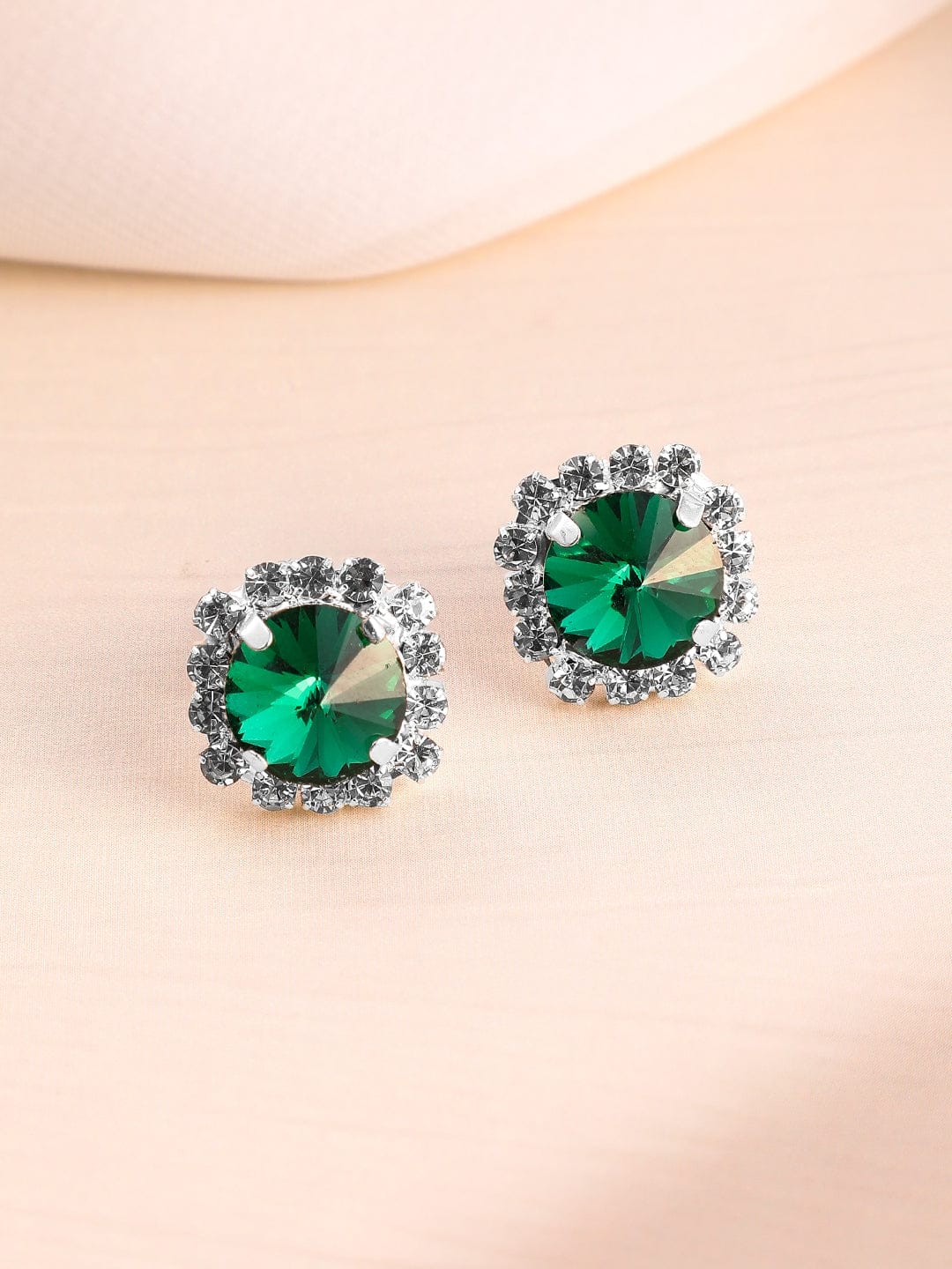 American Diamond Zirconia Emerald Choker Set