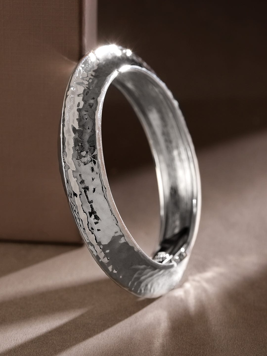 Silver Toned Minimal Bangle