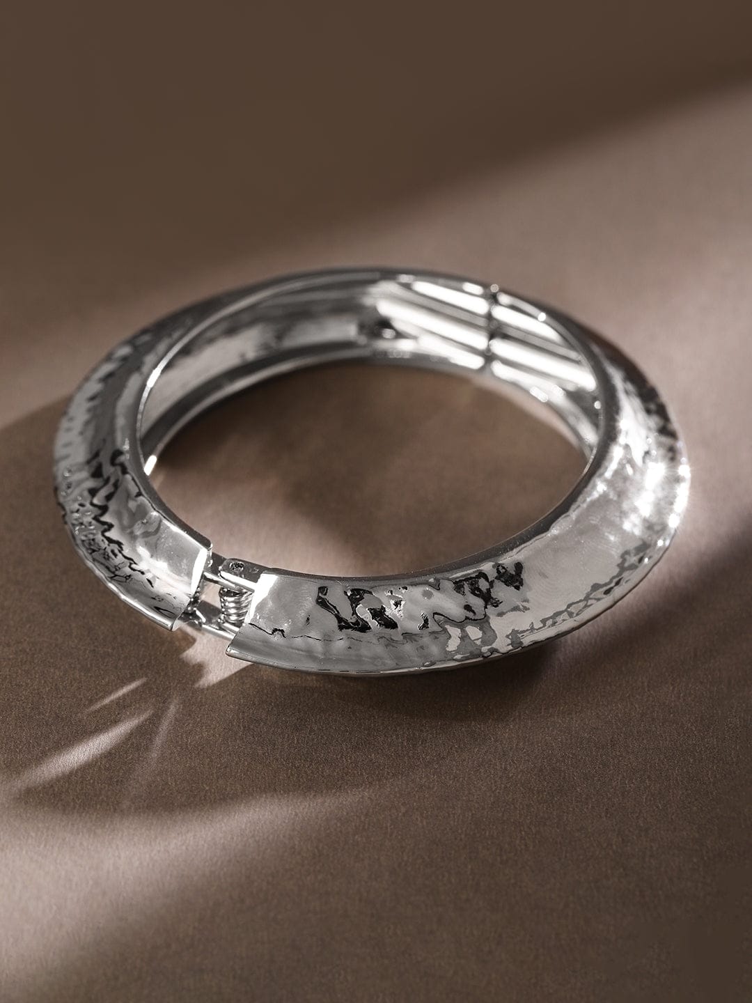 Silver Toned Minimal Bangle