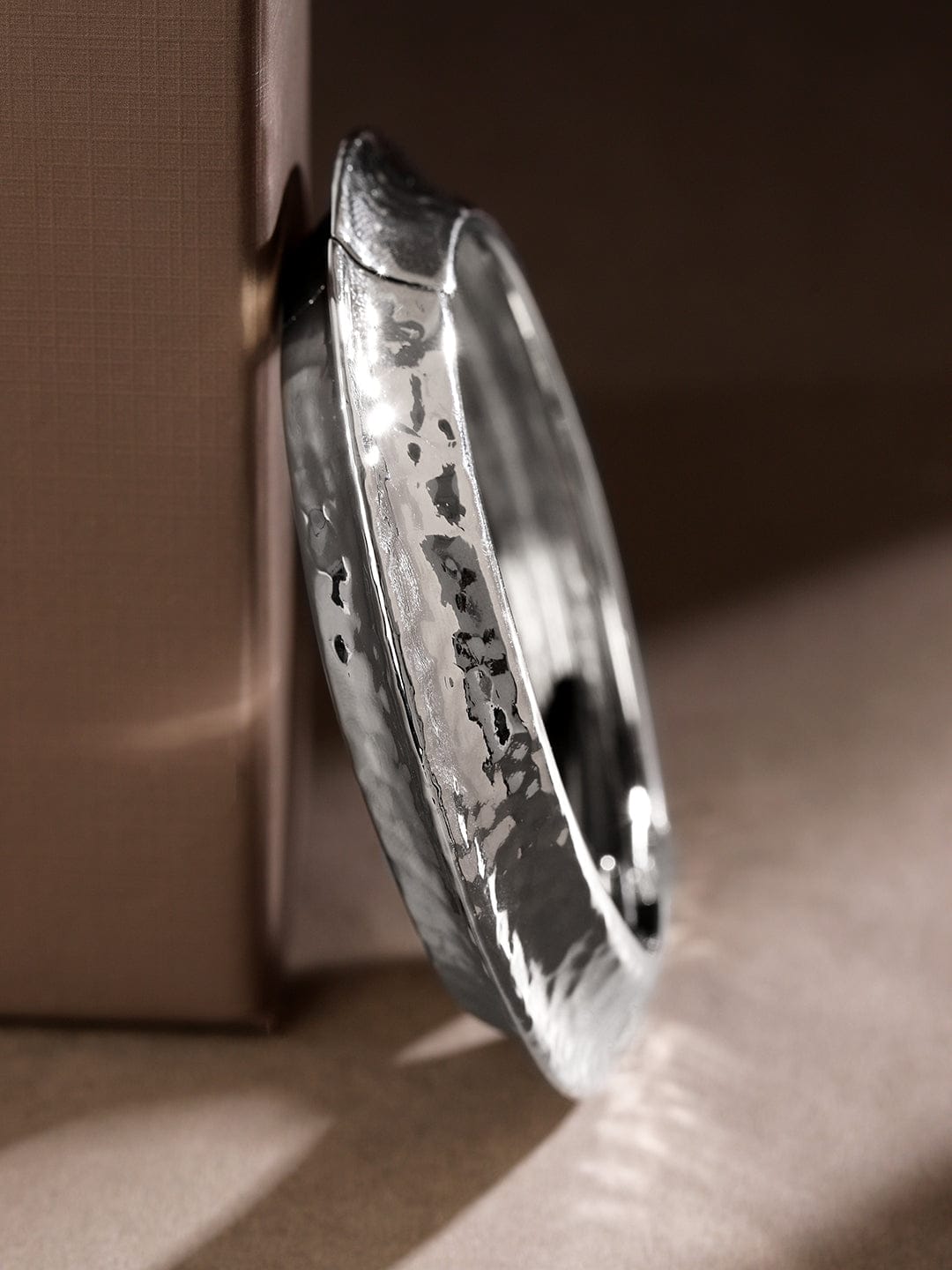 Silver Toned Minimal Bangle