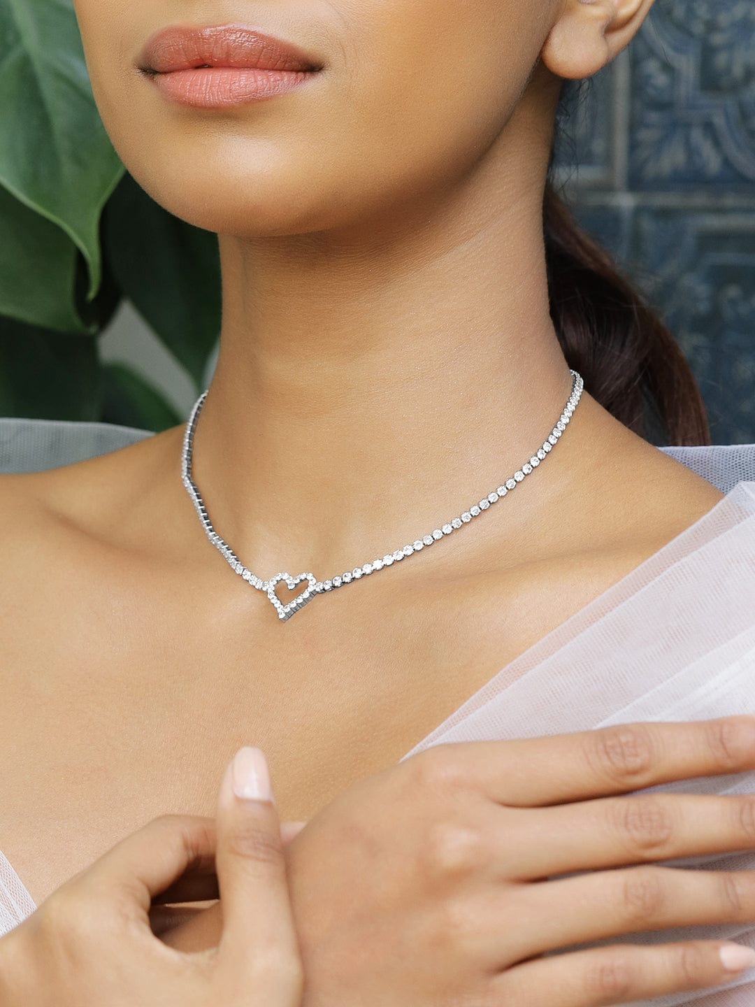 Cherished Crystal Studded Necklace