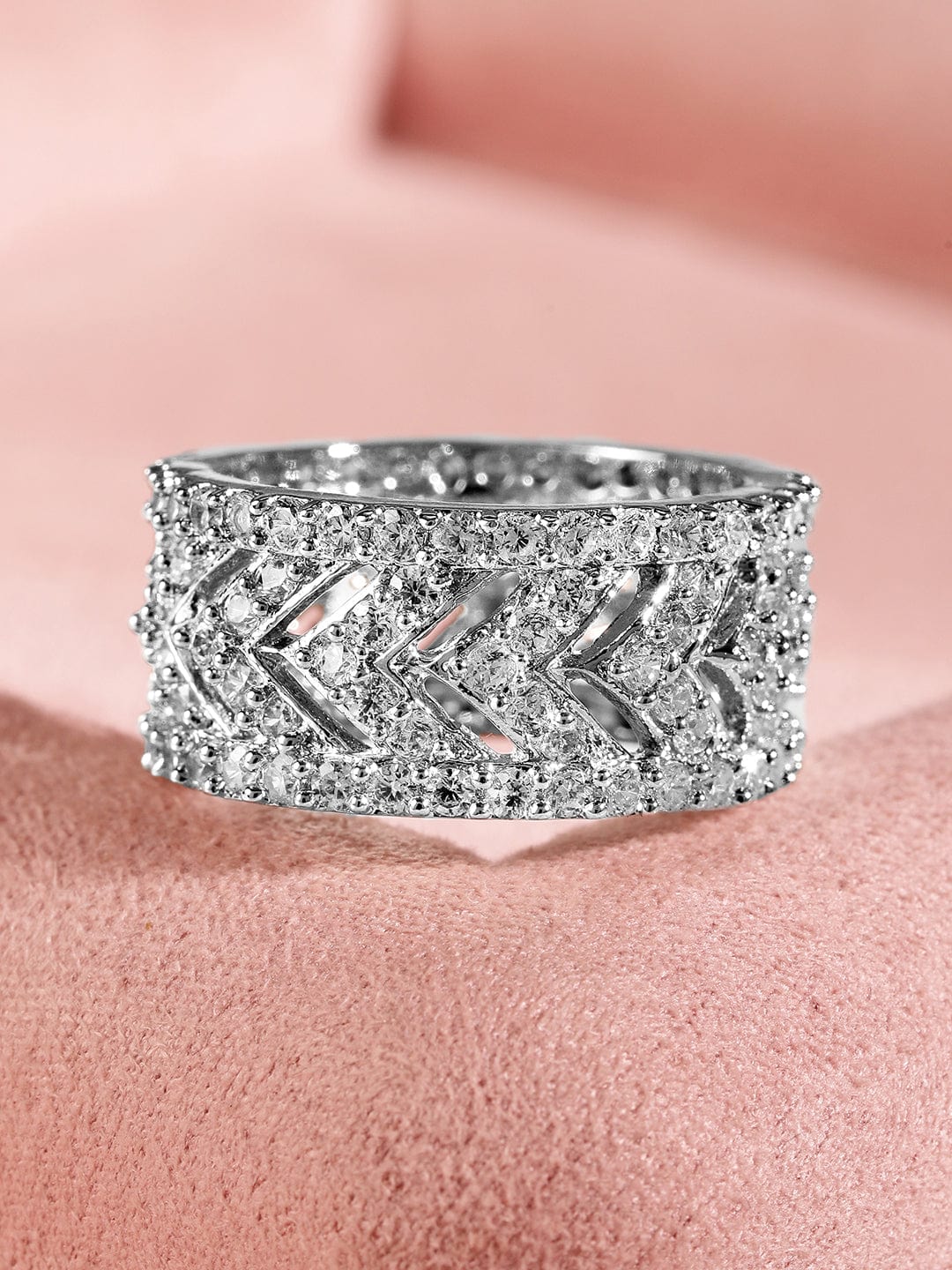 American Diamond Zirconia Statement Ring