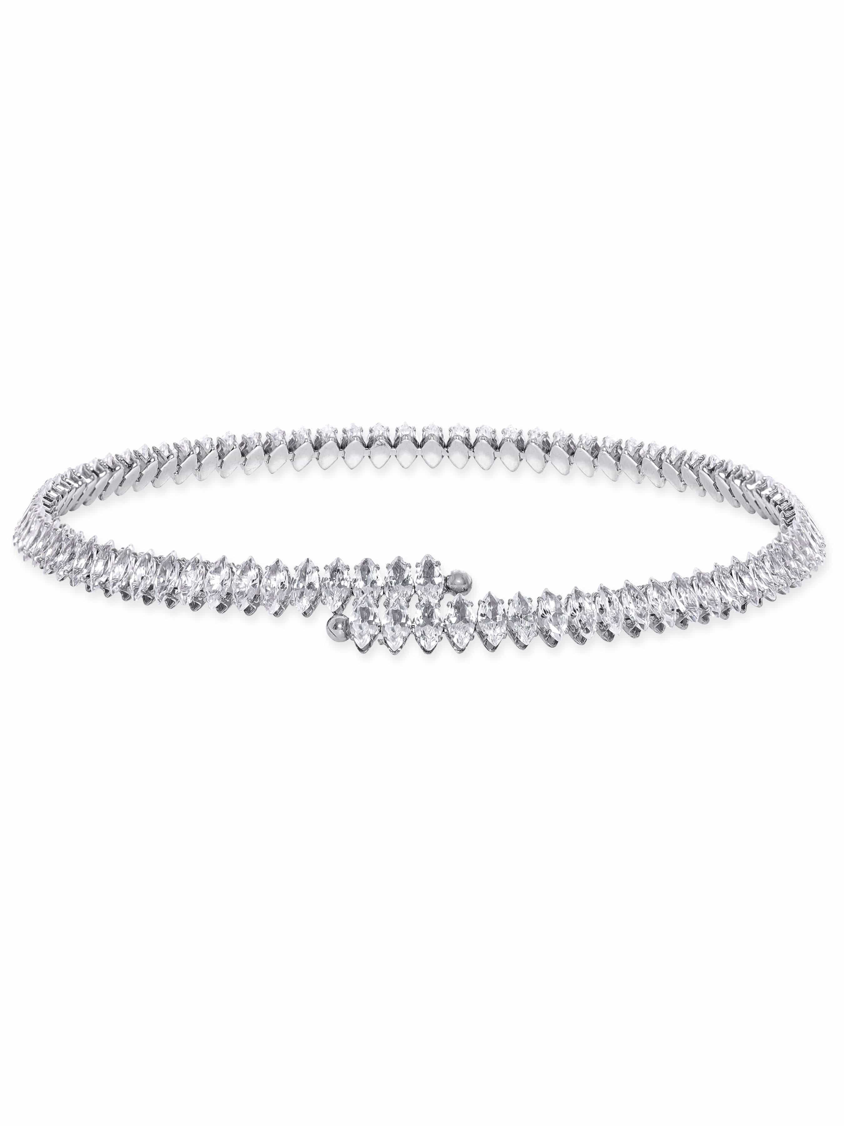 White Crystal Collar Necklace