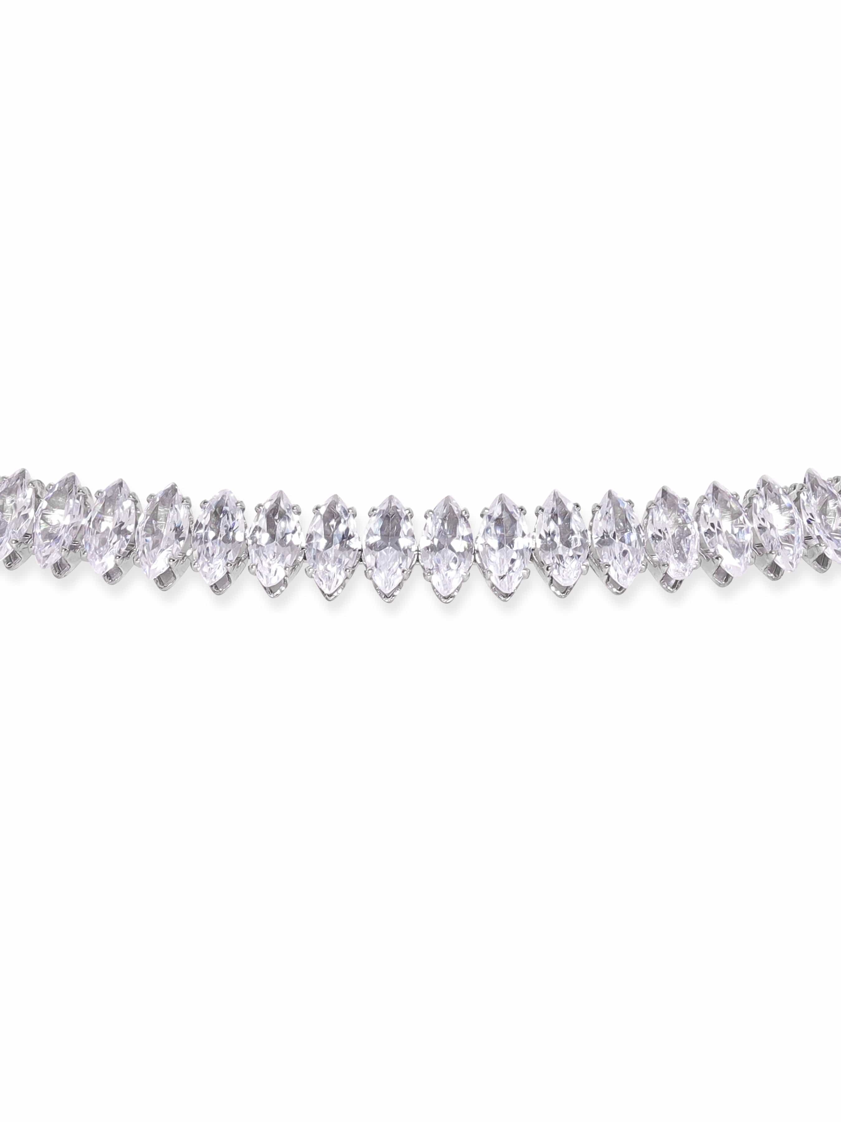 White Crystal Collar Necklace