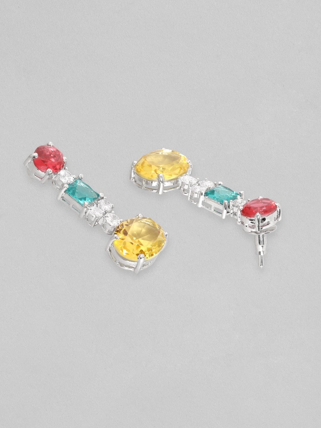 Multicolor Necklace Set In American Diamond Zirconia
