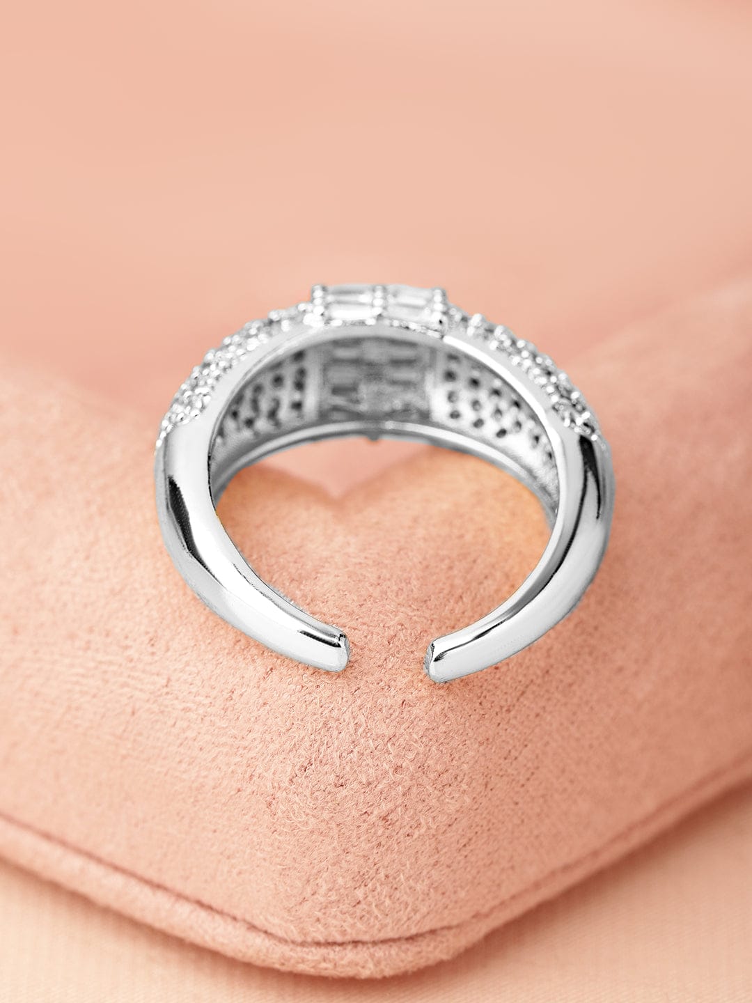 American Diamond Zirconia Cluster Ring