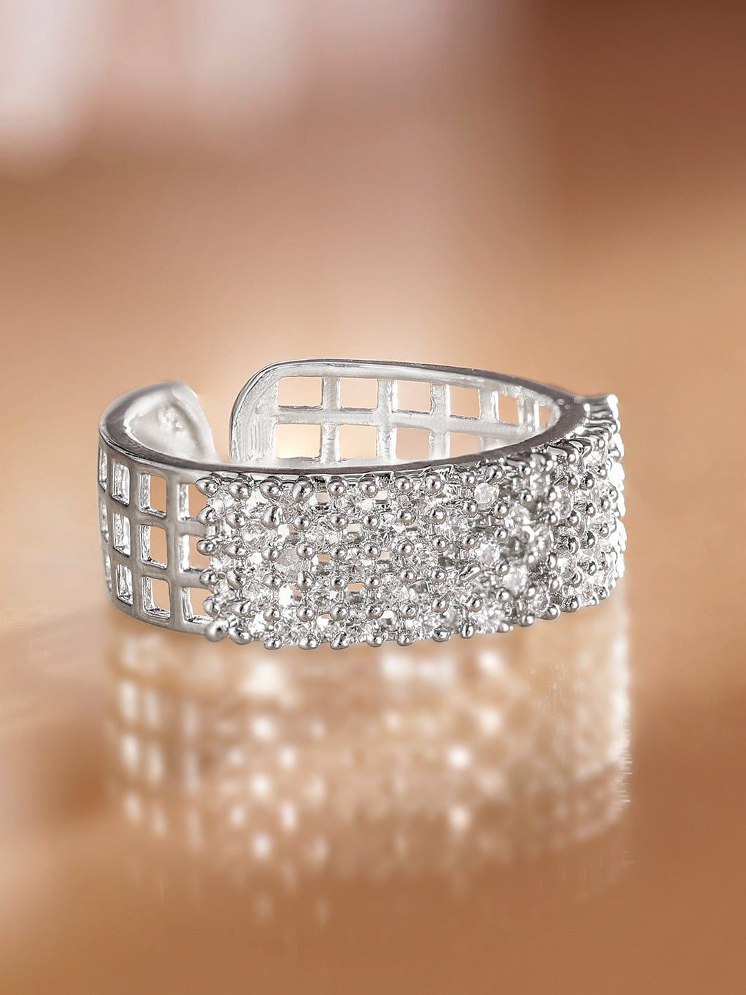 Shimmering American Diamond Zirconia Ring