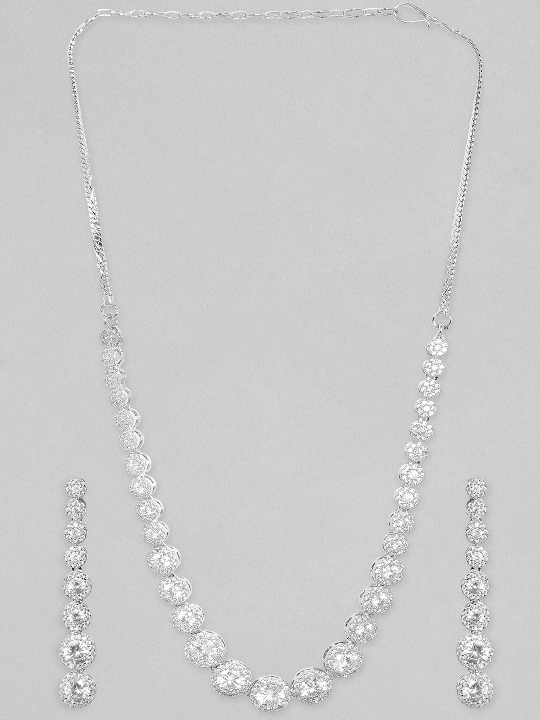 American Diamond Zirconia Necklace Set