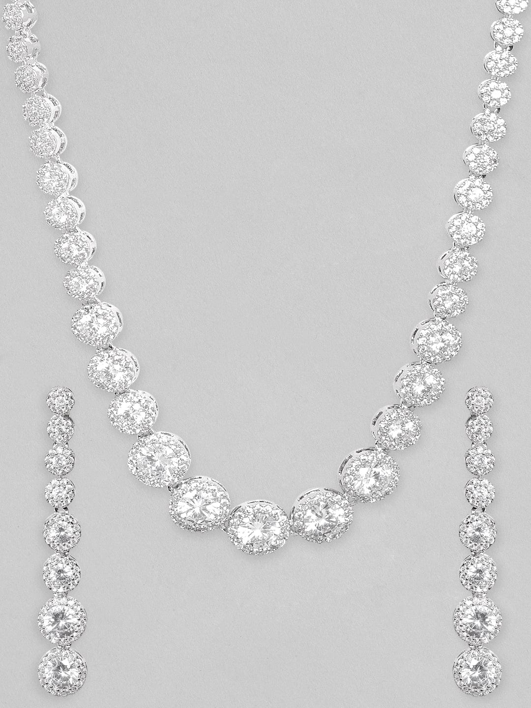 American Diamond Zirconia Necklace Set
