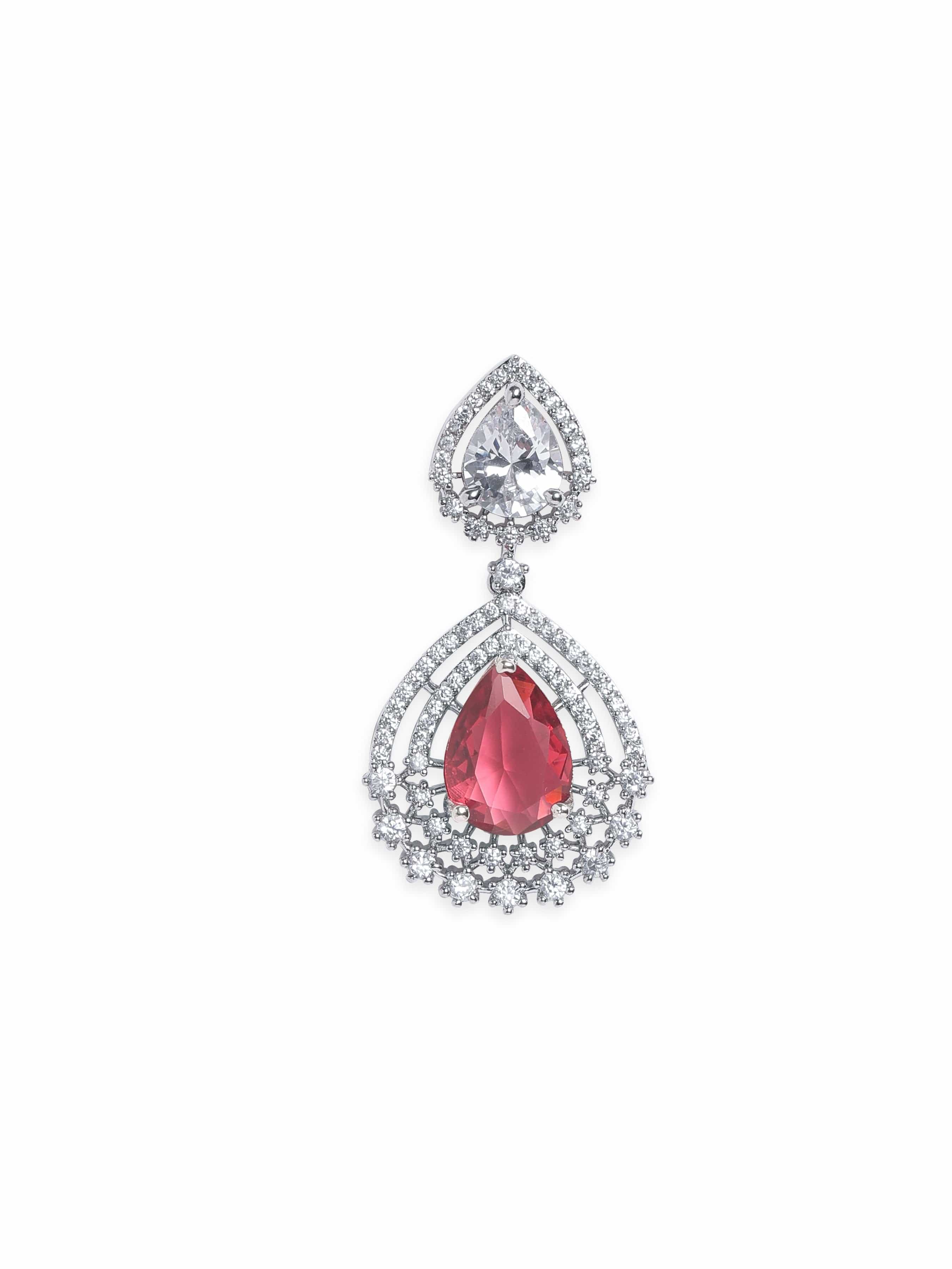 Drops of Love and Light American Diamond Zirconia Earrings