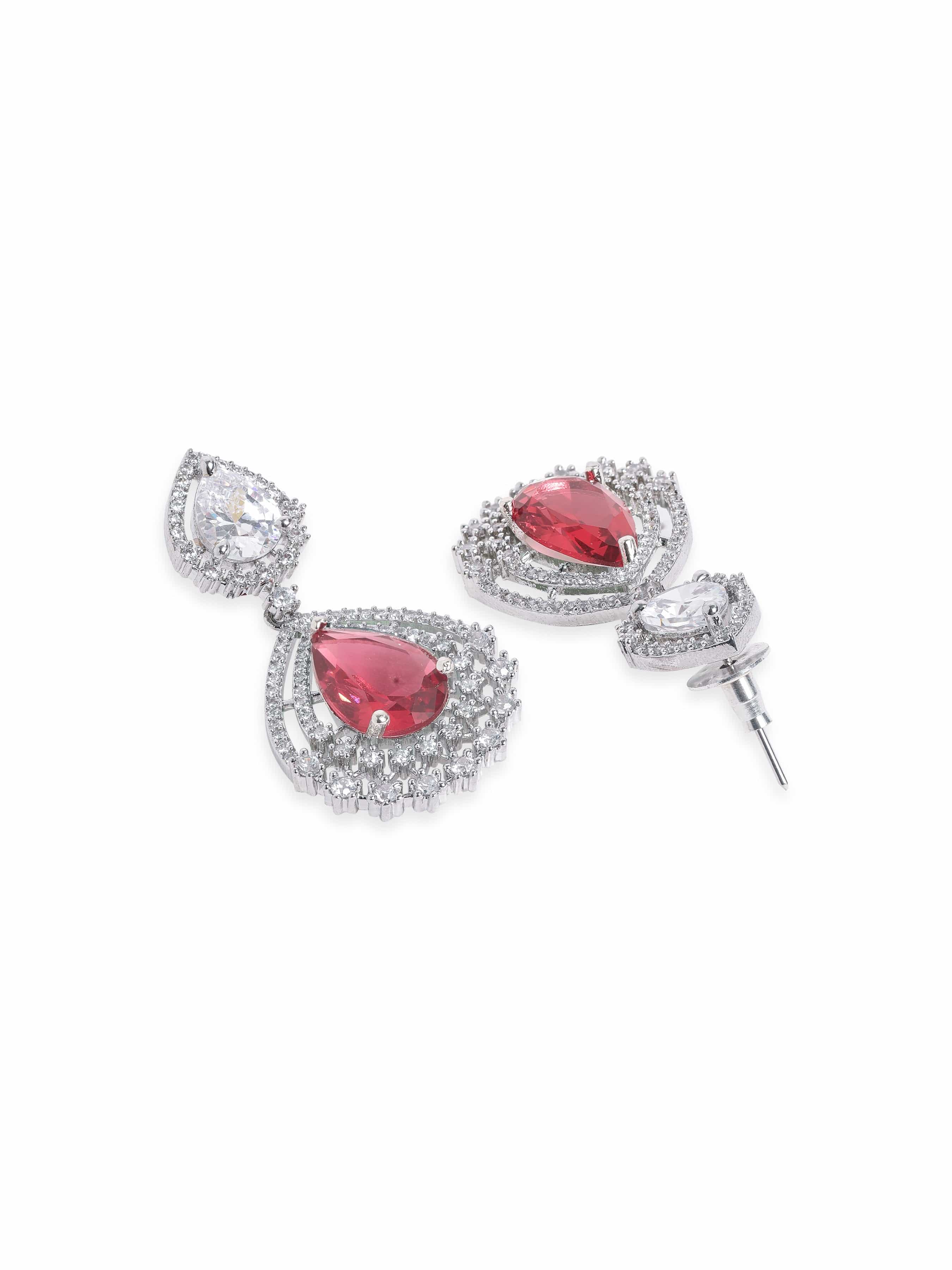 Drops of Love and Light American Diamond Zirconia Earrings