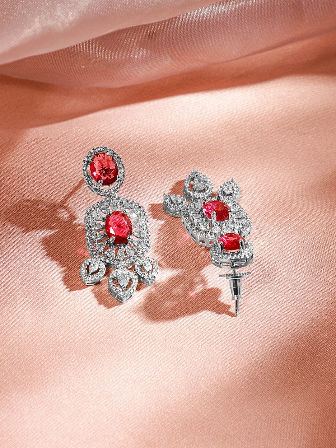 Ruby Studded American Diamond Zirconia Choker Set