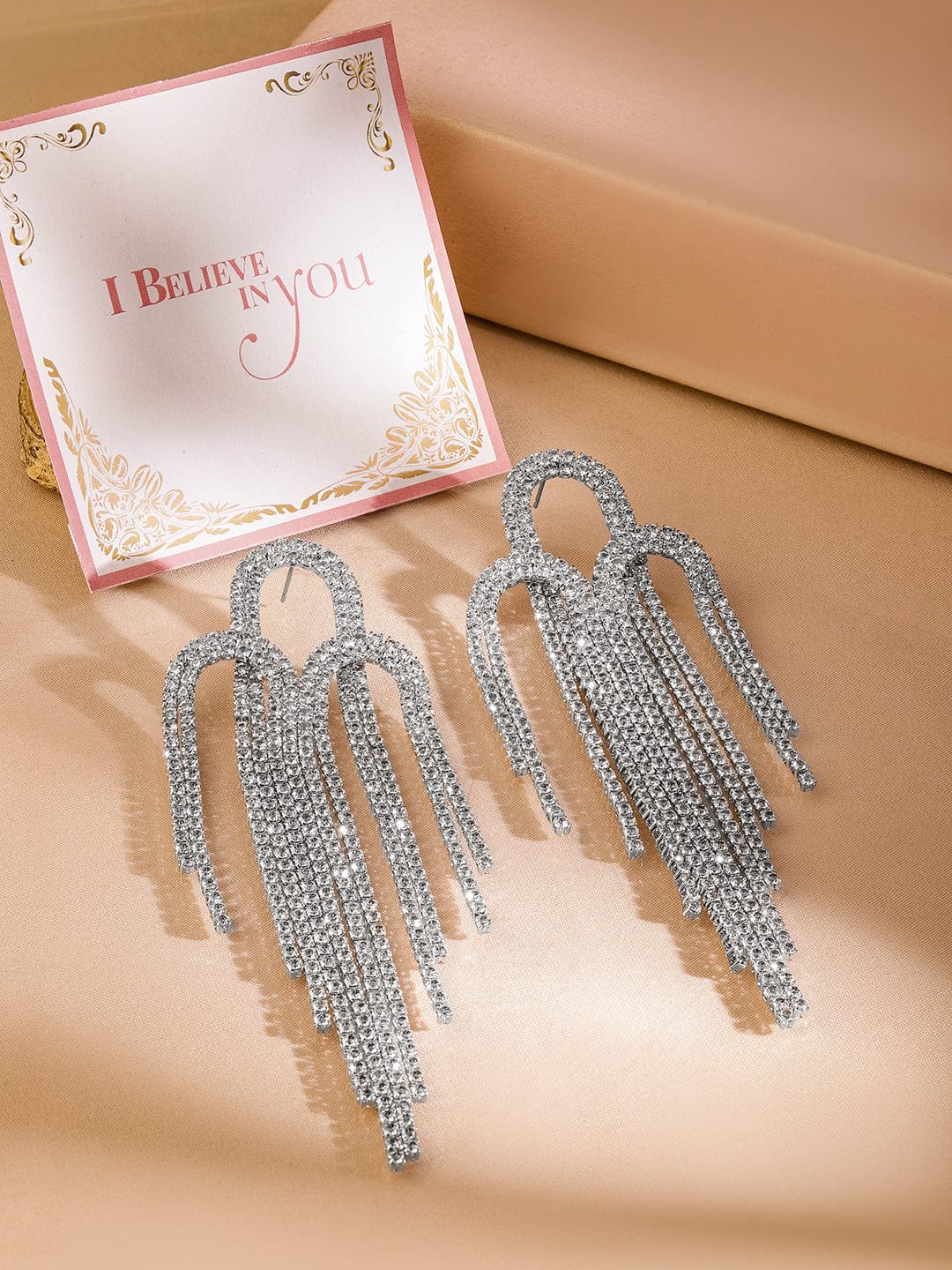 Bold Glam American Diamond Zirconia Statement Earrings