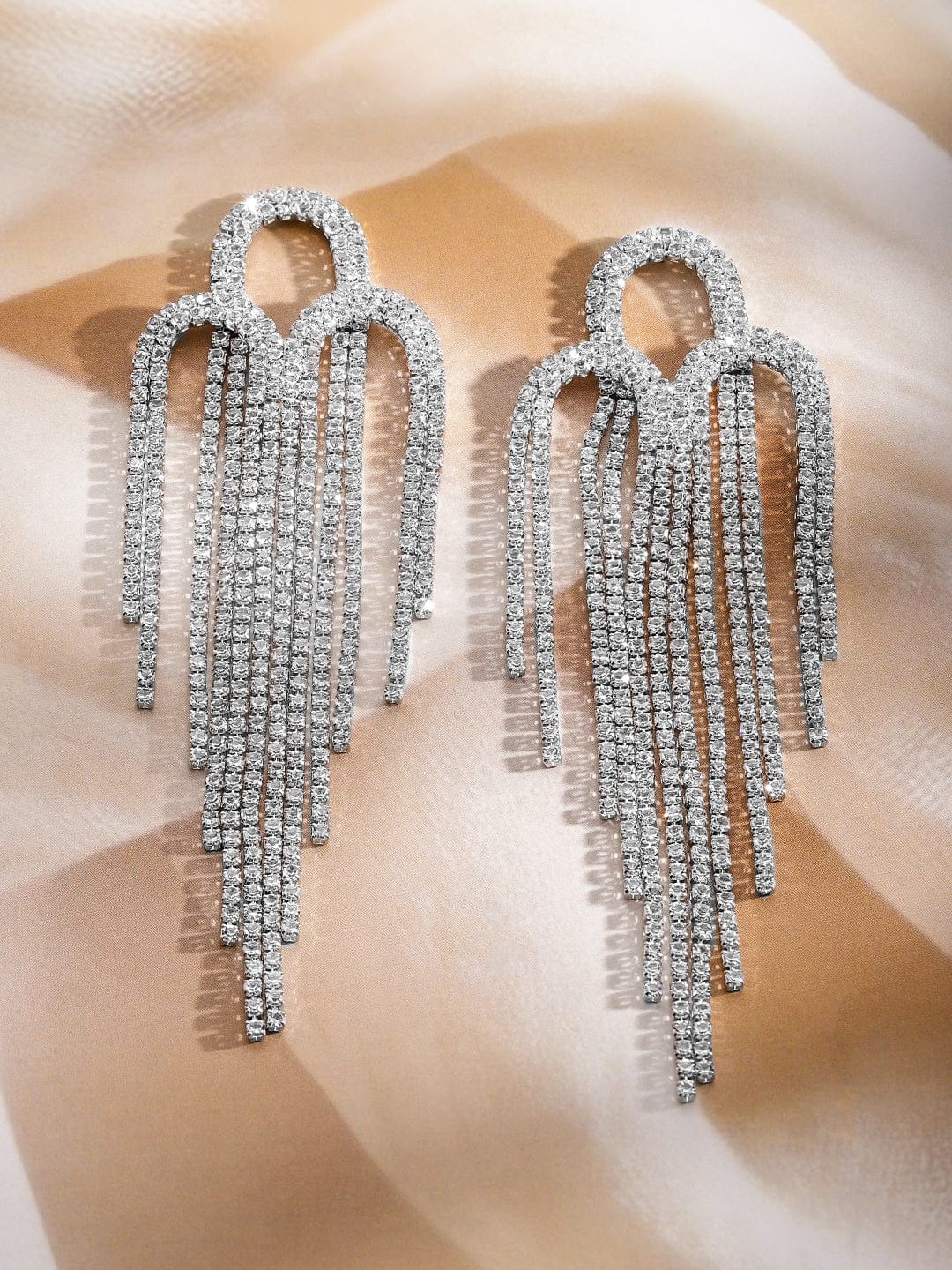 Bold Glam American Diamond Zirconia Statement Earrings
