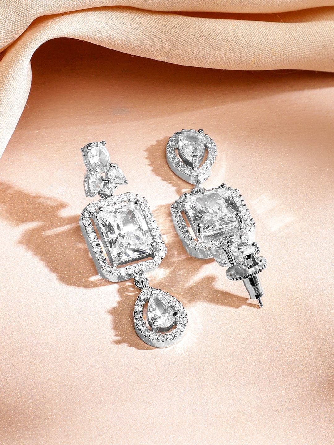 American Diamond Zirconia Layered Necklace Set