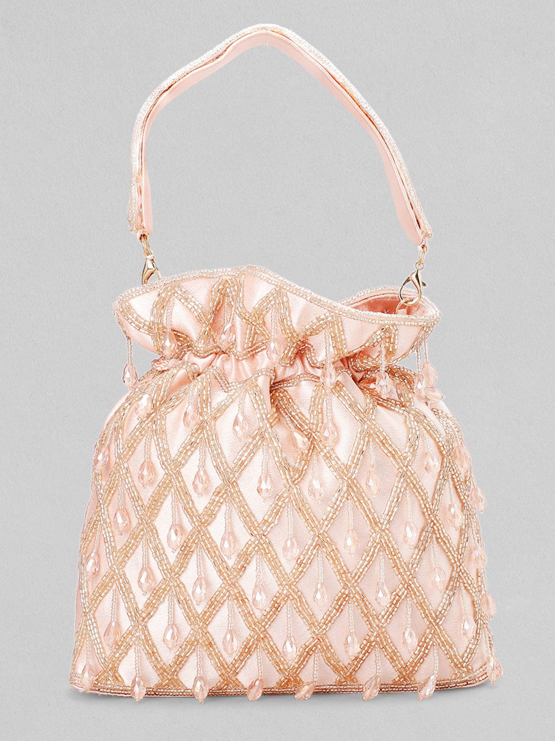Wentra Rose Beaded Potli Bag