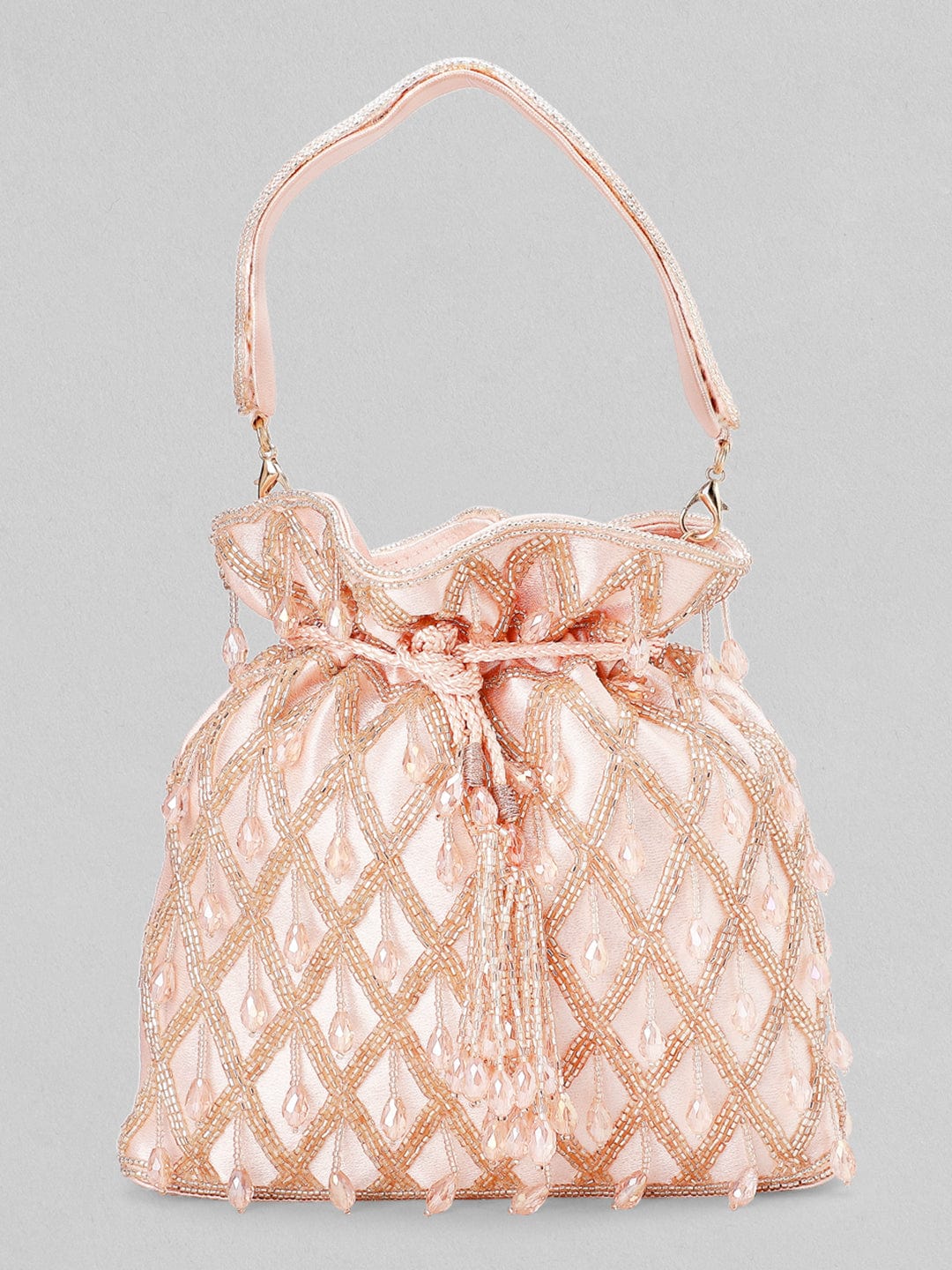 Wentra Rose Beaded Potli Bag
