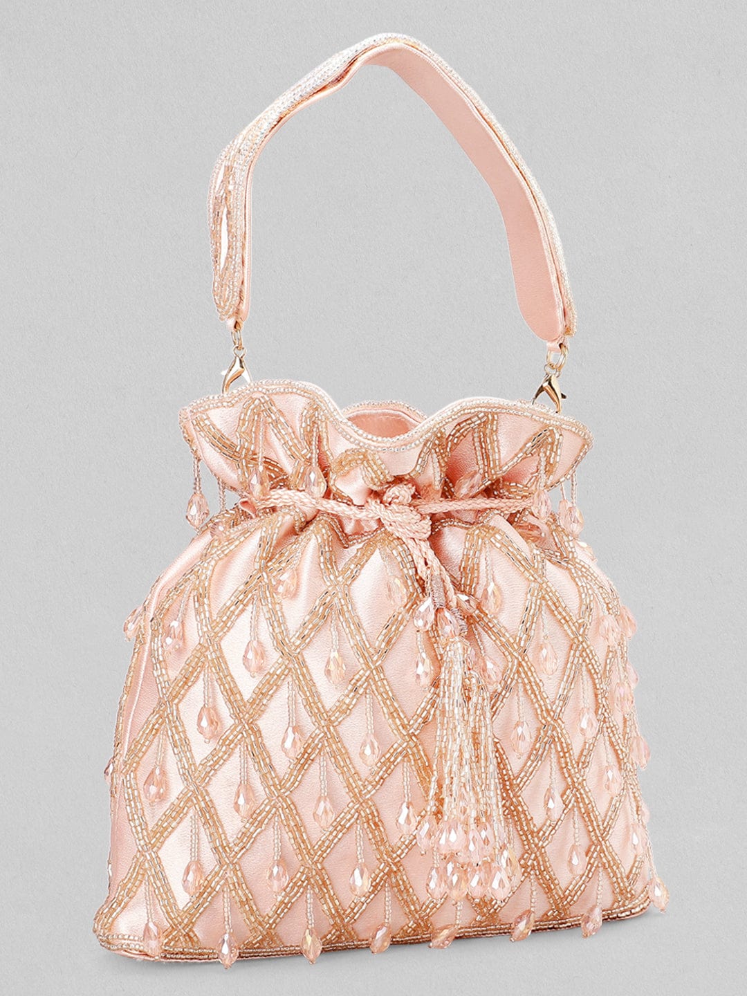 Wentra Rose Beaded Potli Bag