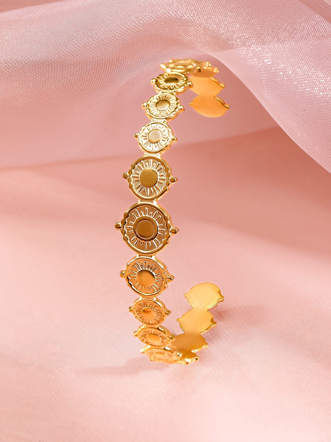 Wentra Set of 2, 18K Gold-Plated Owl & Coin Motif Bracelets