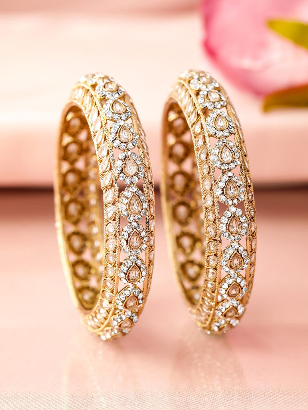 White Frost Contemporary Bangles