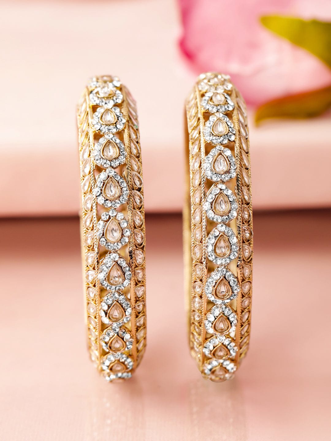 White Frost Contemporary Bangles
