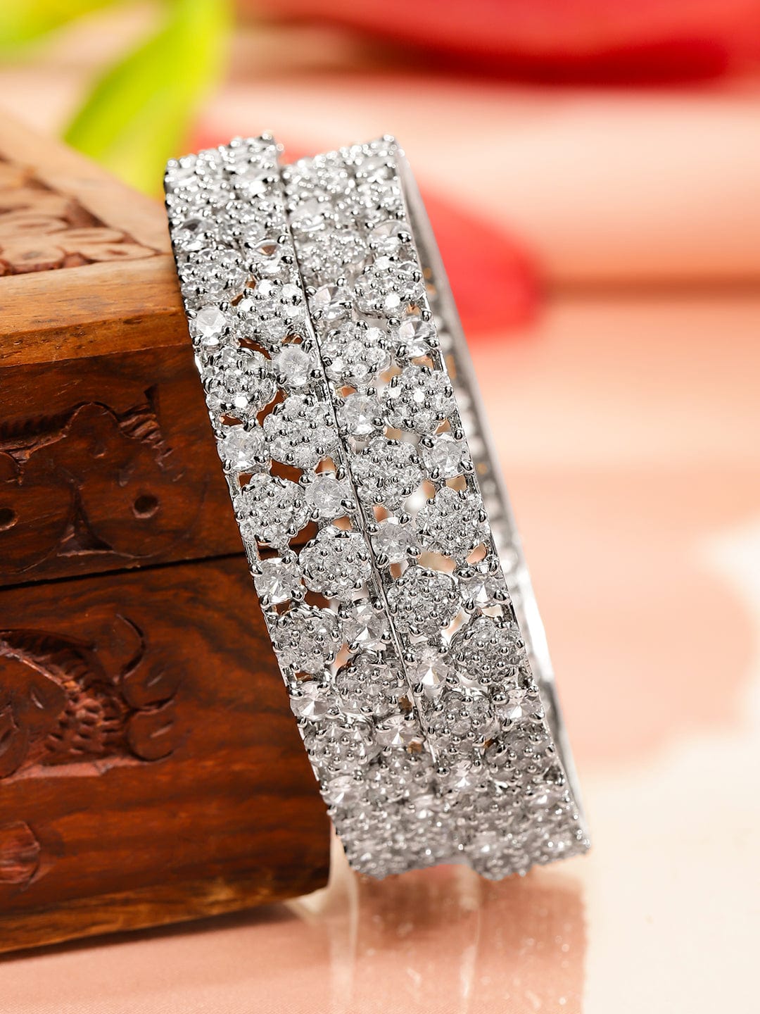 Captivating Gold with American Diamond Bangles
