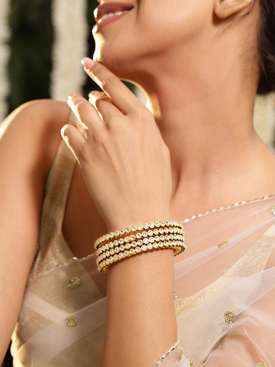 Timeless Gleam of Kundan Bangles