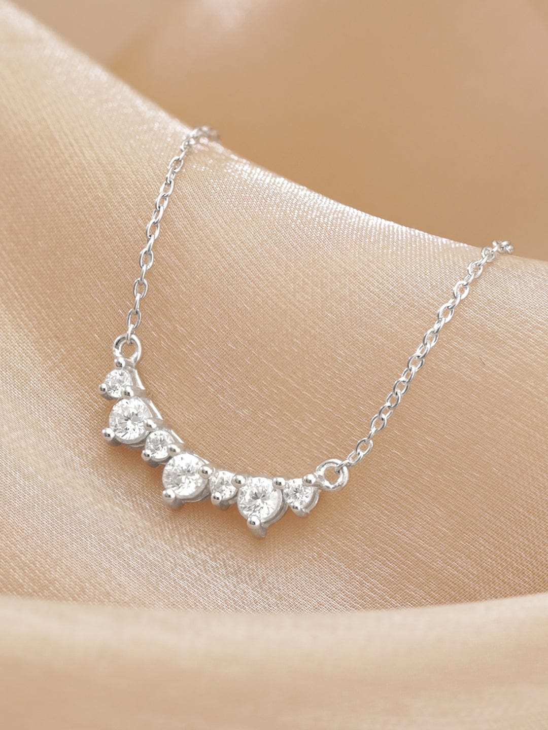 American Diamon Zirconia White Necklace