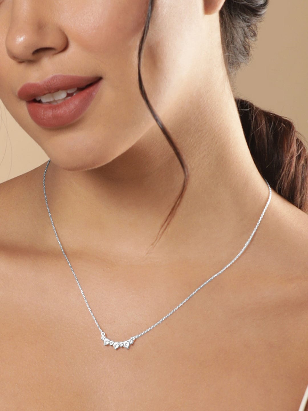 American Diamon Zirconia White Necklace